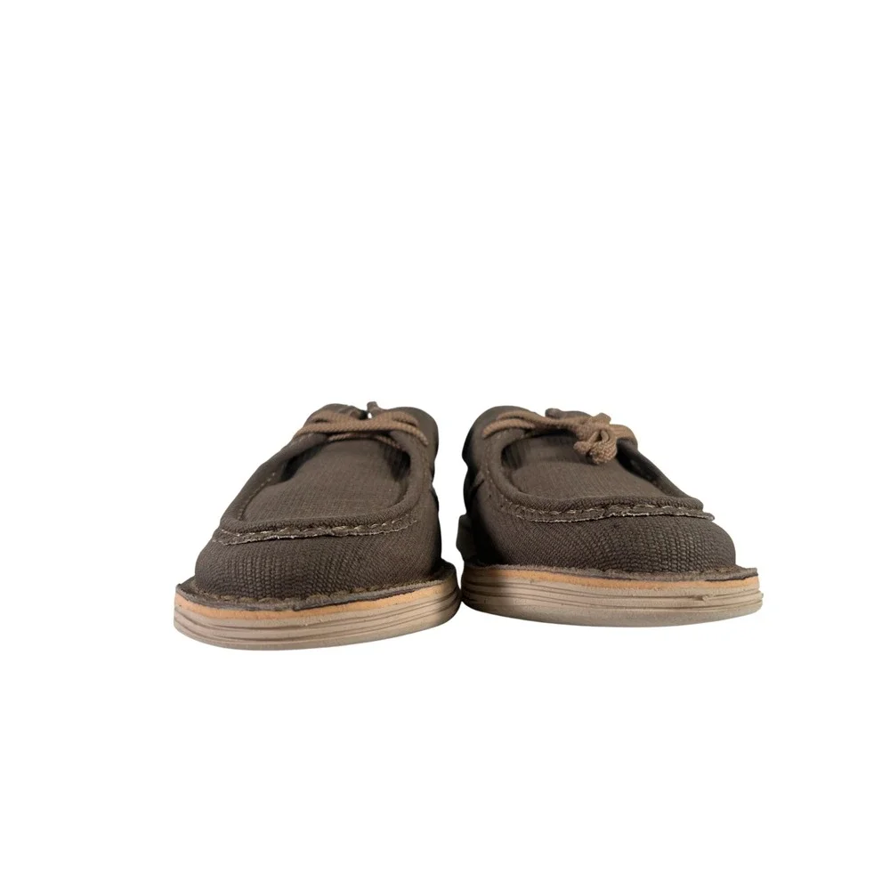 Clarks Men's Forge Run Moc-Toe‎ Leather Cushioned Slip On Shoes Olive Size 9